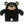 Load image into Gallery viewer, a black bear tooth fairy pillow with a large pocket mouth to hold a lost tooth.

