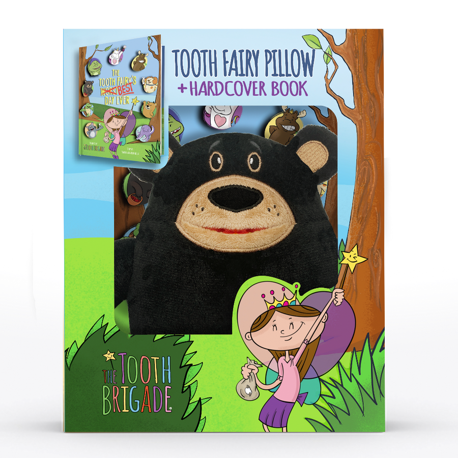 Acorn Tooth Fairy Pillow and Tooth Fairy Book Gift Set