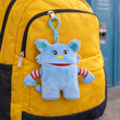 Load image into Gallery viewer, Blue Monster Bag Charm Backpack Clip on
