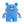 Load image into Gallery viewer, blue tooth fairy pillow monster front view
