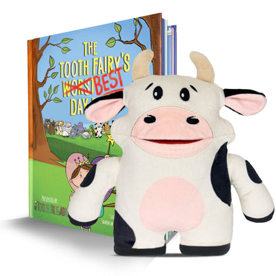Cookie Cow Tooth Fairy Pillow and Tooth Fairy Book Gift Set