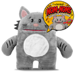 Load image into Gallery viewer, Gray plush toy with a circular white belly, featuring the 'Nom-Noms' brand logo.
