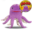 Load image into Gallery viewer, Purple plush octopus toy with a 'Nom-Noms' logo in the corner
