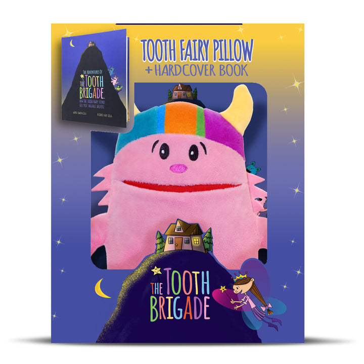 Ollie tooth pillow in gift box with book