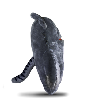 side view of ghouly gizmo cat tooth fairy pillow monster