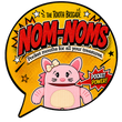 Load image into Gallery viewer, Cartoon character with a speech bubble featuring 'The Tooth Brigade Nom-Noms' text on a yellow background.

